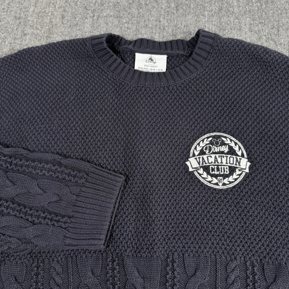 NWT Disney Vacation Club Member Spirit Jersey XL Cable Knit Sweater DVC
